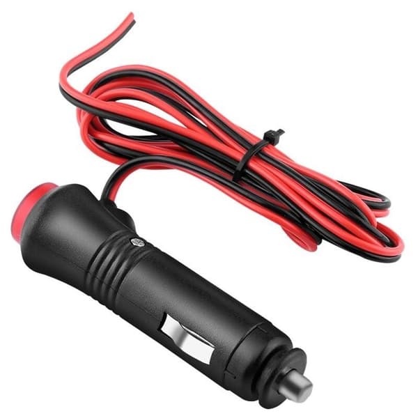 12V-24V cigarettænderstikadapter - Afbryderknap - Rød LED-indikator - 1,5m kabel