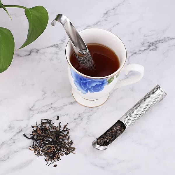 Te-infuser til løs te, 2 stk. 304 rustfrit stål te-si, te-diffuser, ekstra finmasket si til at trække løsbladste C1010-34