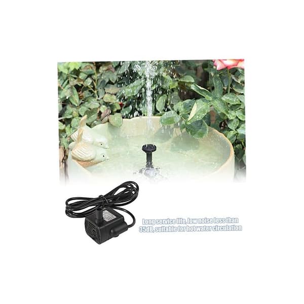 Solvattenpump, DC 12V Mini Solfontänpump, Ersättningspump med 1,5m Kabel, Tyst Pump, Mikro Dränkbar Vattenpump för Flytande Trädgård