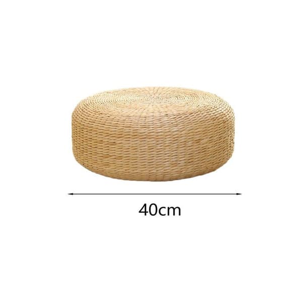 Arc gulvpude i distaff farve - Håndstrikket - Diameter 40 cm - Højde 20 cm