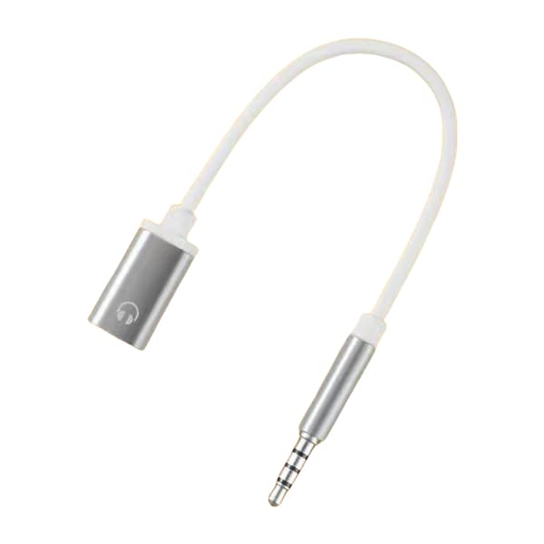 3,5 mm han til Type C hun hovedtelefonstikadapter USB C til Aux lydkabel sølv Silver