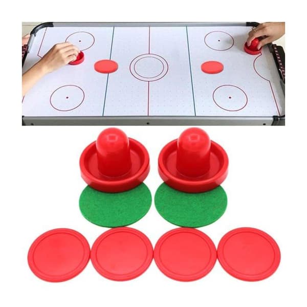 Hjemme Airhockey Sæt - Erstatningstilbehør med 4 Sorte Skøjter