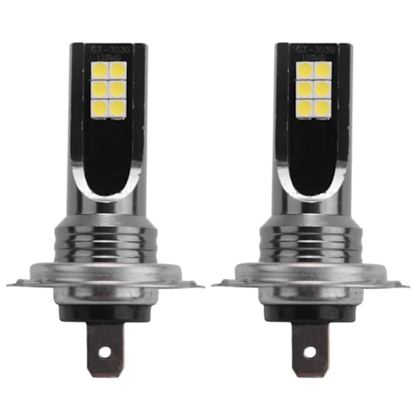2 stk H7 LED frontlys konvertering 6W 1000LM 6000K Canbus feilfri pære
