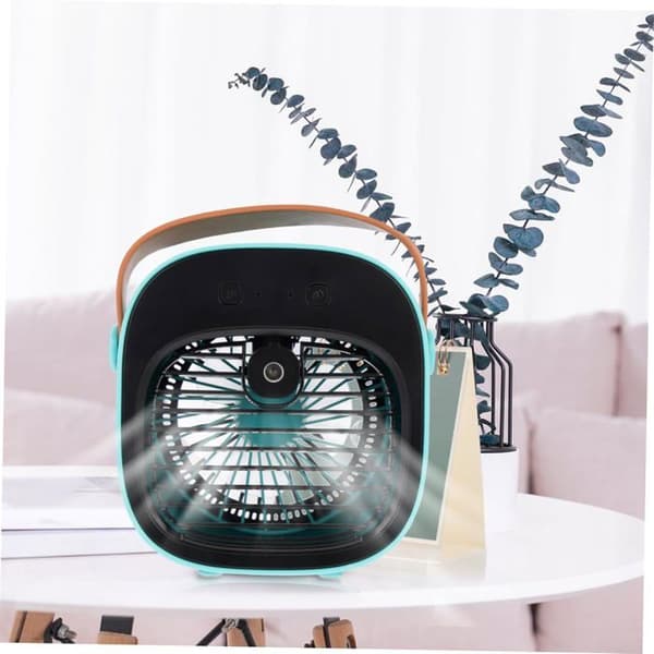1 Sæt Kompakt USB-bordventilator Støjsvag Køleventilator USB-opladning, Blå