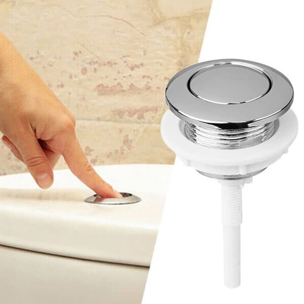 38 mm toiletskylleknap - forkromet ABS - vandbesparende - universal