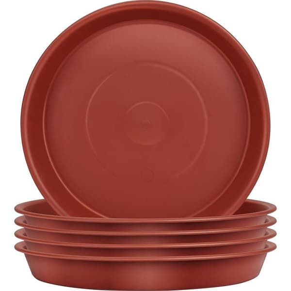 Set med 5 växtfat, blomkruksfat, planteringsbrickor för inomhus- och utomhusbruk, trädgård - 16 cm