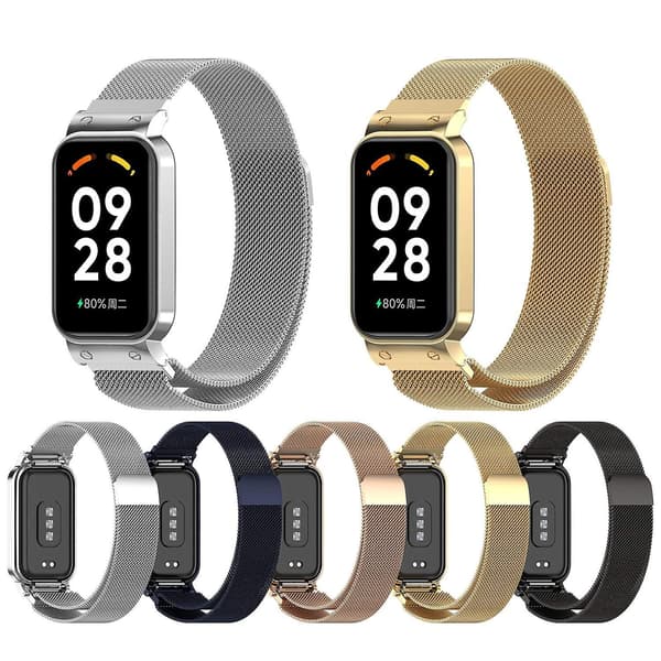 Milan magnetisk rem + urramme til Xiaomi Mi Band 8 Active