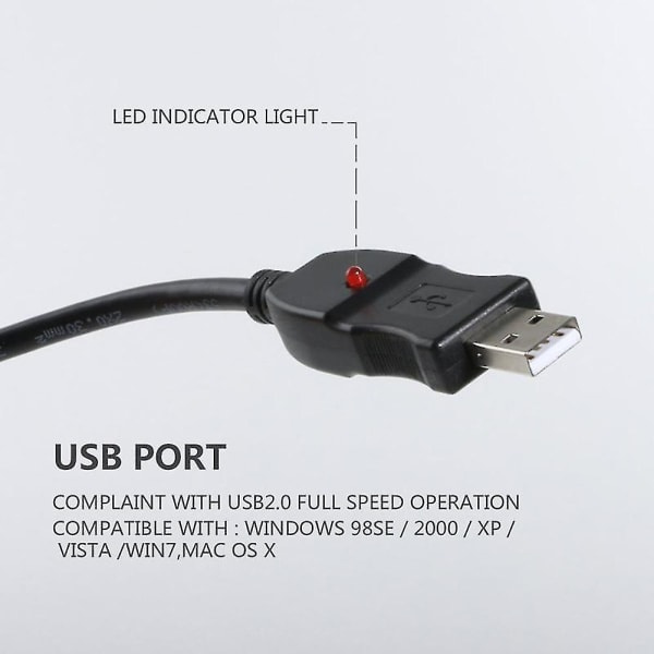 AGPtek 3M USB han til XLR hun mikrofon USB MIC Link Kabel