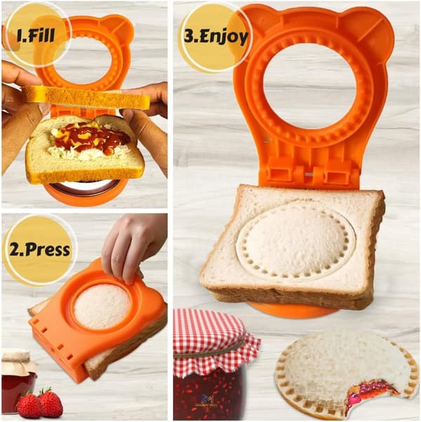 Sandwichkutter og forsegler Uncrustables Maker Skorpefri brødkutter Sandwich Decruster For barn Tilbake til skolen Bento Box Tilbehør