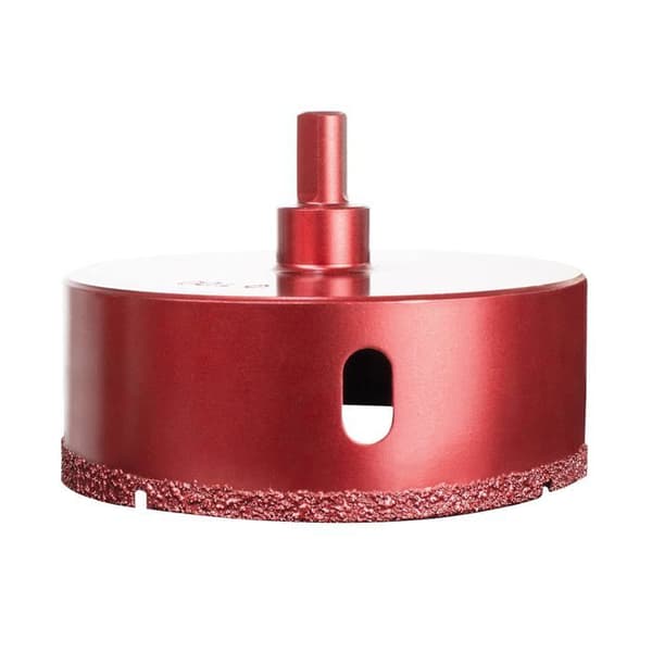 100 mm diamant hulsav til glas, fliser, granit og marmor - 10 mm skaft, 1,5 mm belægning