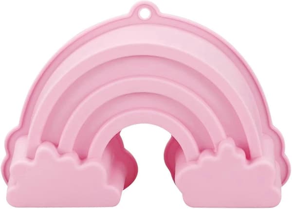 Regnbuekakeform, sjokolade godteri gumpaste former, regnbue cookie cutter kakeform, silikon 3d regnbueform, regnbue puddingform, bakekakebrett