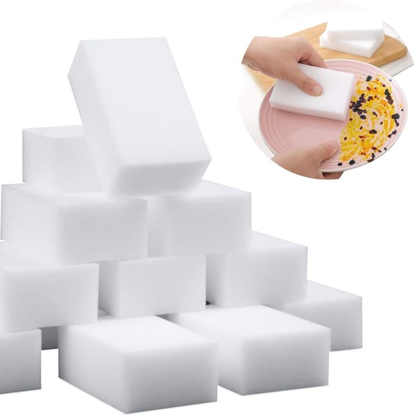 100-pack extra tjocka melaminsvampar, skrubbdynor för flera ytor