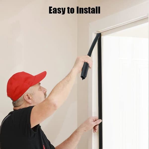 Dörrtätning, 10m PVC - Längd 10m - Spår 4mm - Djup 7mm