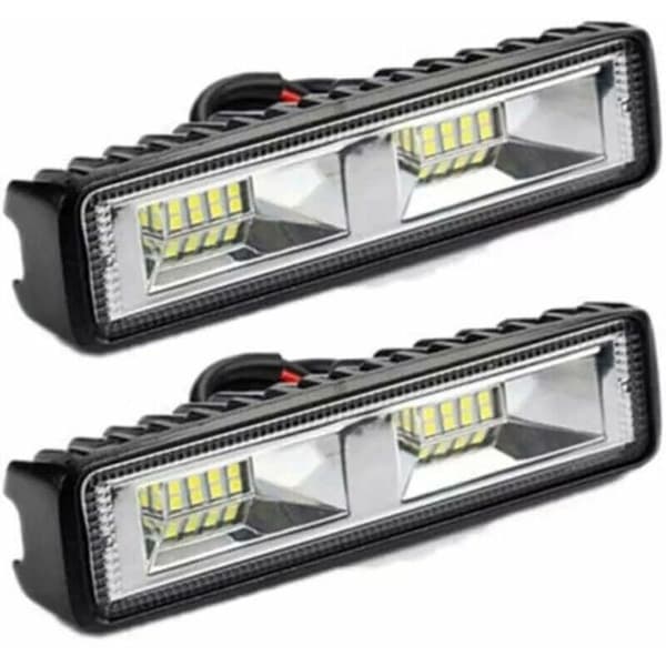 48W LED arbeidslys (2x) - 16 lysdioder - 9-32V DC - IP67 vanntett