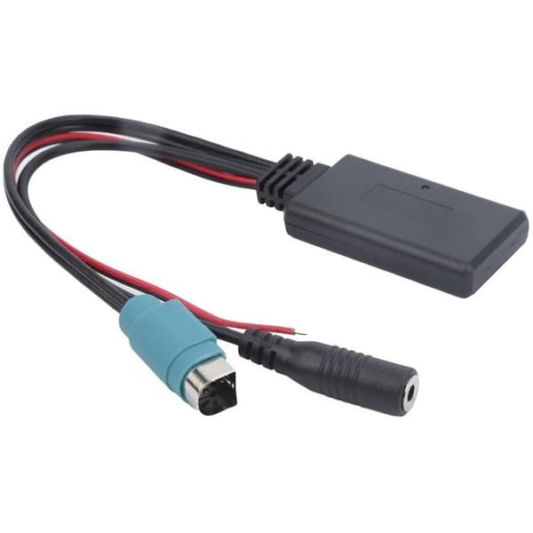 Bil Bluetooth-adapter kompatibel med Alpine KCE-236B/CDA-9852E - Bluetooth 5.0 - 150 cm mikrofon - AUX-ingång
