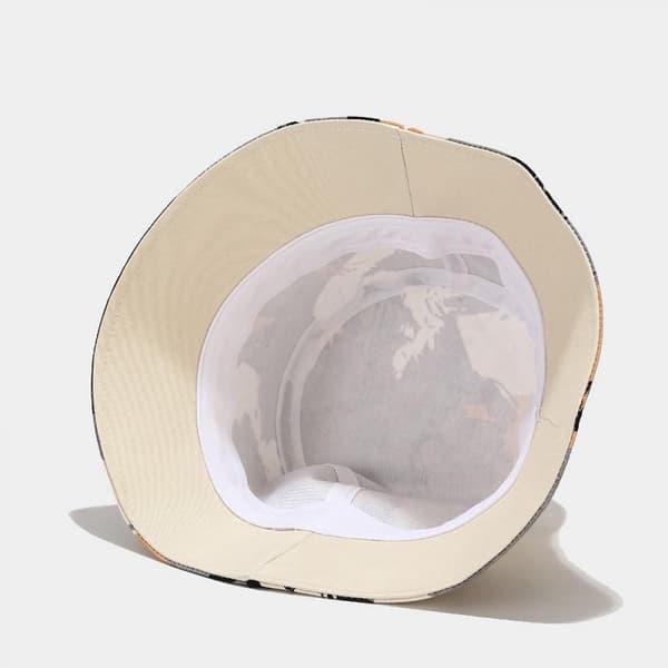 Leopard Bøttehatt for kvinner Mote Vendbart Design Pakkbar Trendy Brun Solhatt