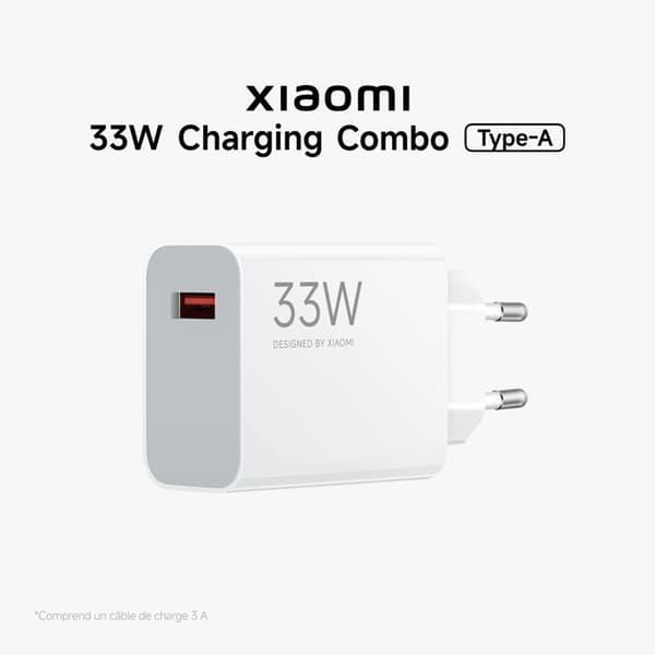Xiaomi 33W hurtiglader ladekombinasjon Type A hvit