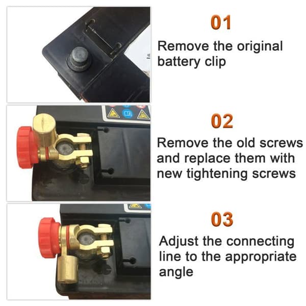 Universal batterifrakoblingsafbryder - 12V - 100A - Drejelig