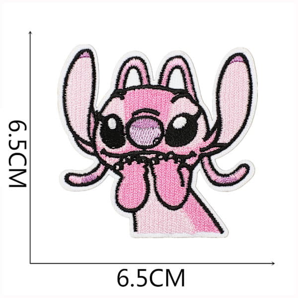 16 st Lilo & Stitch broderade påsydda lappar för kläder, jackor