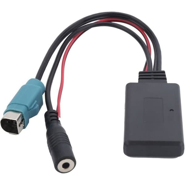 Bil Bluetooth-adapter kompatibel med Alpine KCE-236B/CDA-9852E - Bluetooth 5.0 - 150 cm mikrofon - AUX-ingång