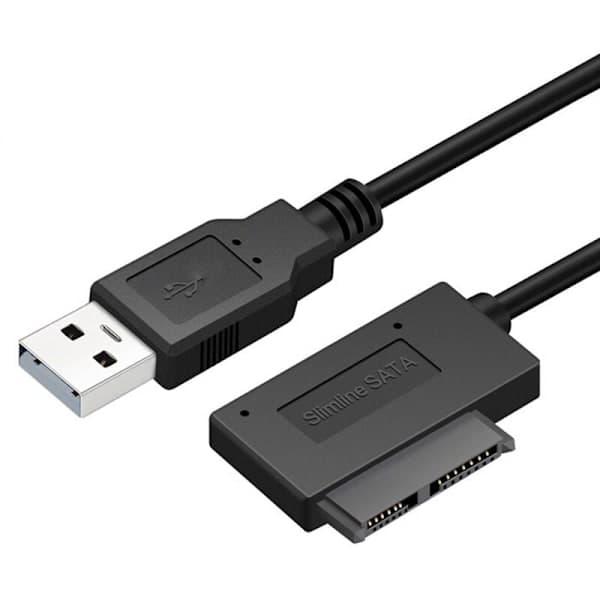 PC USB-adapter 6P+7P CD DVD Rom SATA till USB 2.0-omvandlare Slimline Sata 13-stifts drivenhetskabel för PC bärbar dator