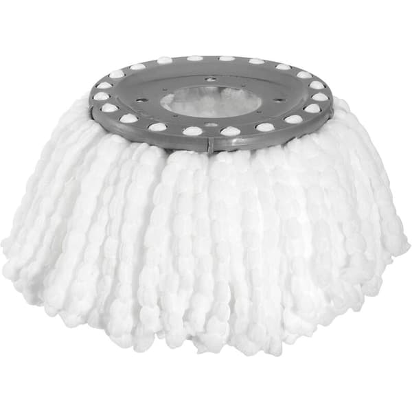Stk Mikrofiber Mopphode, Rundt Erstatningsmopphode med 360° Roterende Design, Universelle Runde Frynsemopshoder for Standard Roterende Mopp