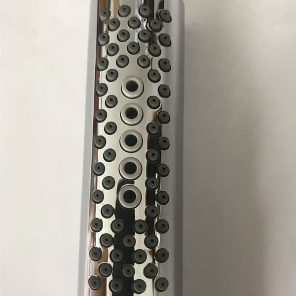 Rundt brusehoved med silikonegel-dyser, kromfinish, ABS-krop
