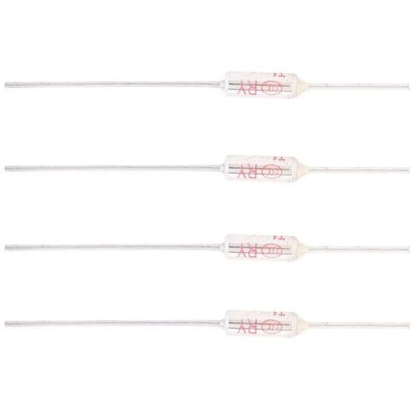 10 stk. termiske sikringer 10A 250V, termisk sikring med metalskal, temperatursikring (192°C)