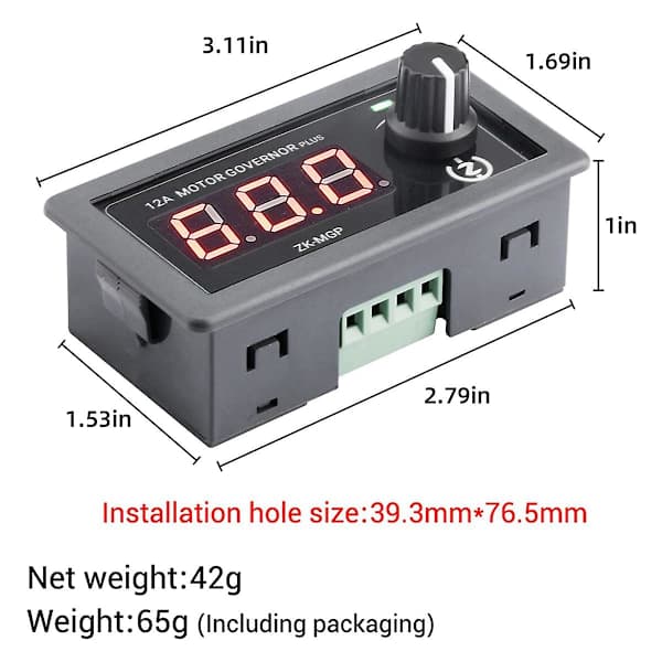 PWM Motorhastighetskontroller Justerbar Hastighetskontroller DC 5V-30V 12A 360W Motorkontroll med Dobbel M