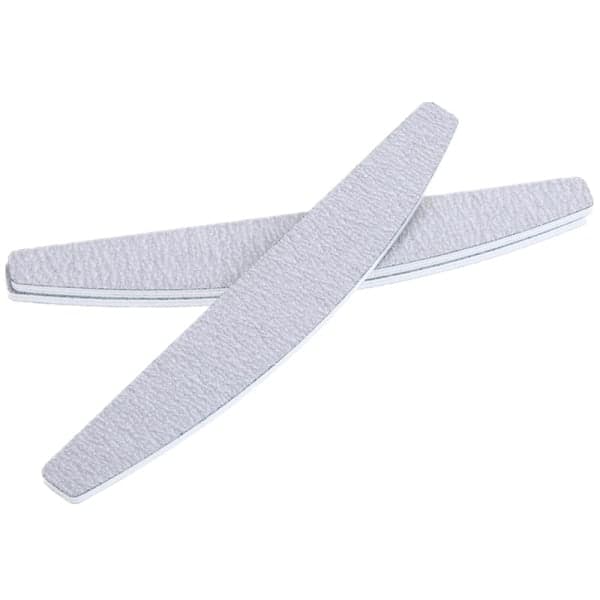 10-pakning Halvmåne Zebra - 100/100 - Neglefil Grå