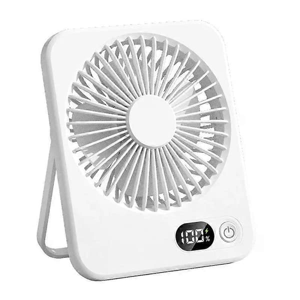 Ultra Støjsvag Foldbar Bordventilator, Mini Ventilator, Kontor Bordventilator White
