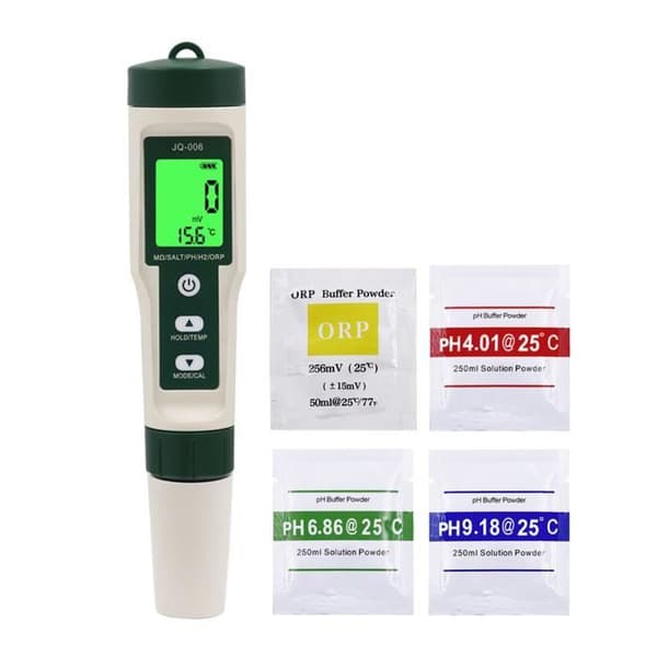 10-i-1 Pool pH-tester - Højpræcisions elektronisk pH-meter til måling af pH, TDS, EC, temperatur, drikkevandsanalysator