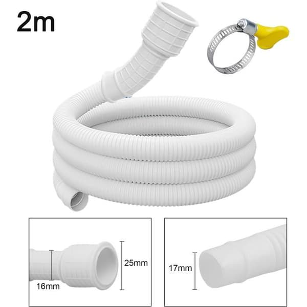 Flexibel frånluftsslang för luftkonditionering med klämma för optimal tätning och hållbarhet (2 m)