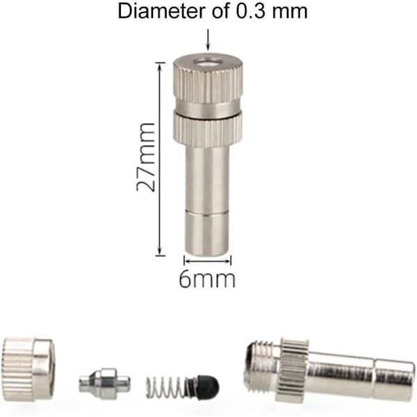 Dimmunstycke, 10-pack - 6 mm snabbkoppling - Galvaniserad koppar - 0,3 mm öppning