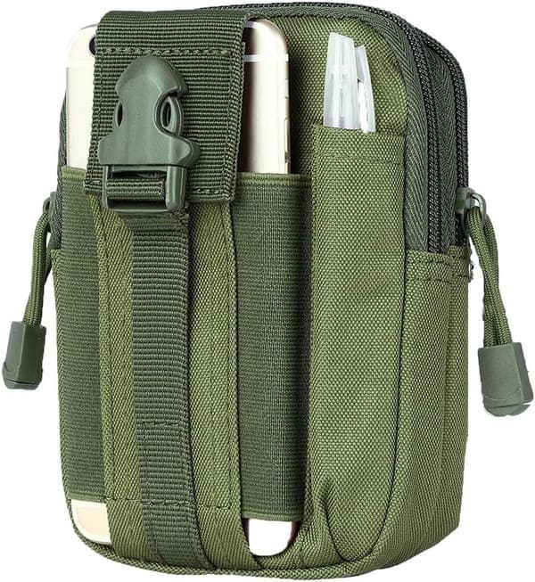 Kompakt Utility Bæltepose, Militær Hær EDC Pouch Taljebælte, til Sport Vandring Camping grøn green