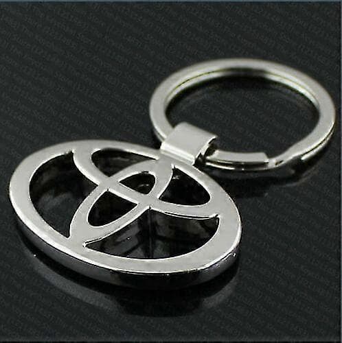 Toyota 3D Bil Logo Nøglering Nøgle Ring Ornament Hjemmekontor Gave Krom