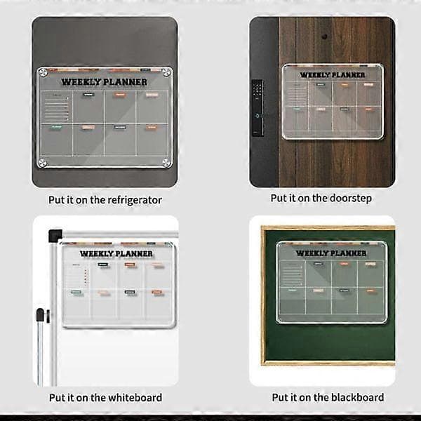 Magnetisk Akrylkalender Transparent Kylskåpskalender