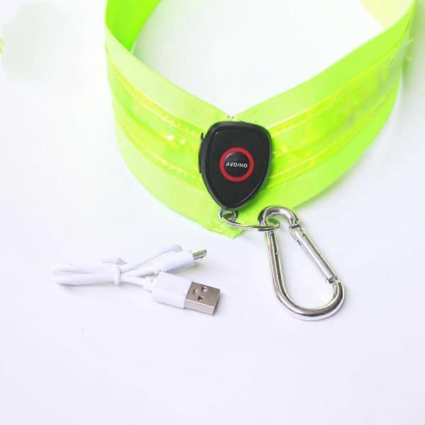 LED Nattlöpningsutrustning Hög Synlighet Reflexband Uppladdningsbar Löpningsreflexutrustning Säkerhetsreflektor för Kvinnor