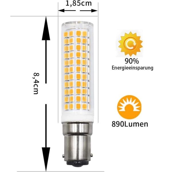 B15d LED-lampa - 2-pack - 3000K Varmvit - 890 lm - 4.2W (motsvarar 70W)