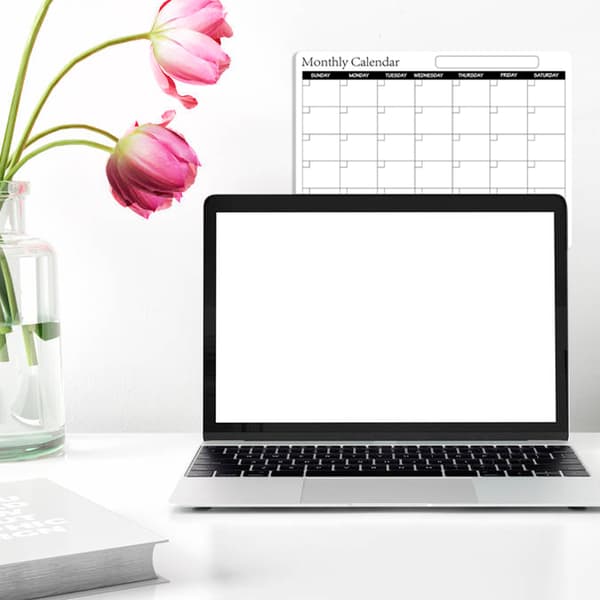 Magnetisk genanvendelig whiteboard køleskabskalender Månedlig planlægger opslagstavle