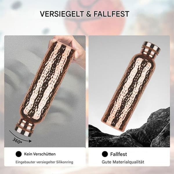 Lækagesikker og isoleret kobberflaske - 800 ml - Flaske