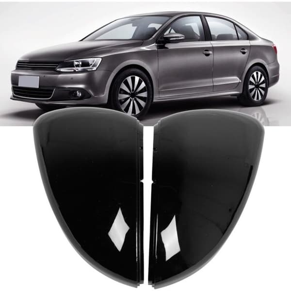 Blank svart sidespeilhusdeksel for VW Golf MK7 2014+
