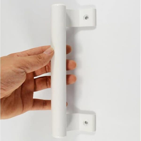 8\" Aluminium Skyvedørhåndtak - Pakke med 2, Hvit, Rustfritt