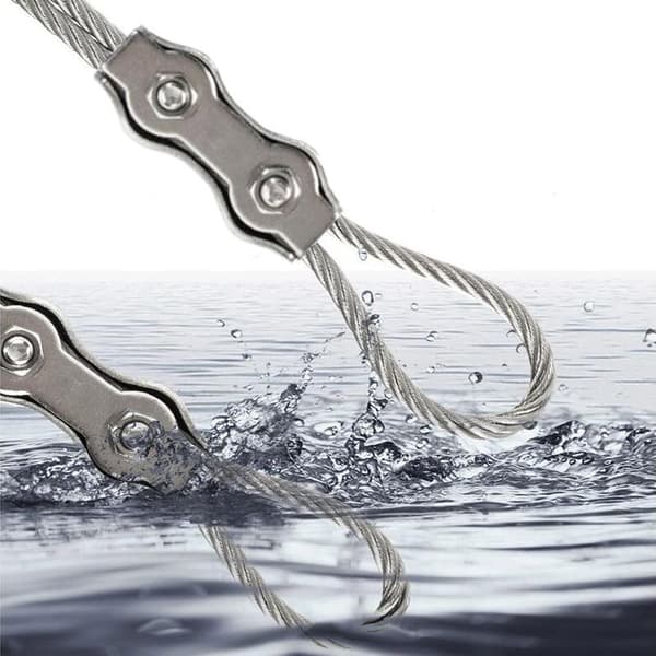 14 stk. Duplex-klemmer M4 Wire Rope Clips Rustfrit Stål 304 Duplex-klemmer til 4 mm wire-rigging