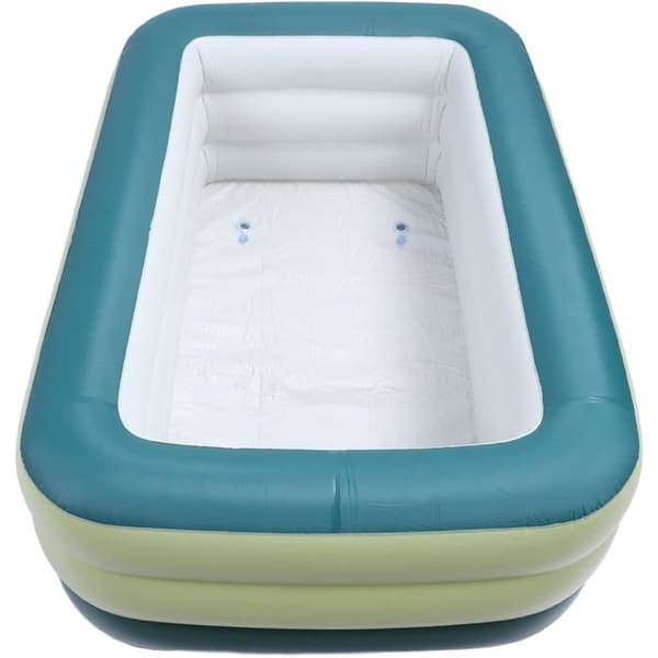 Oppblåsbart basseng - Vakkert og solid - Forsterket PVC - Dimensjoner 150x105x50 cm - 3 nivåer over bakken - Sammenleggbart og bærbart