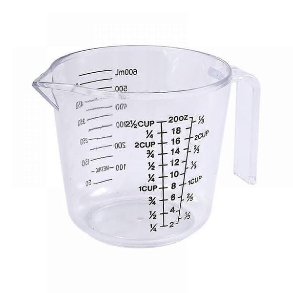 Kök Bakning Ps Plast Mätkopp 150/300/600/1000ml, 4-delad Transparent Mätkopp Kök Precisionsgraderad Kopp