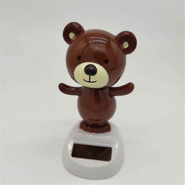 Solarbjørn Bobble Ristende Hode Dansende Leke Figur Statue Bil Dash Board Dekorasjoner Ornamenter