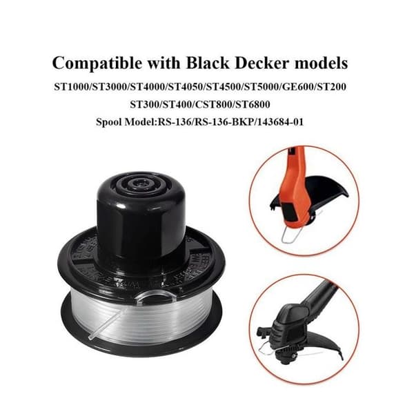Erstatningsspole 11m x 1,6mm til Black&Decker GL250/GL310/GL360 græstrimmere