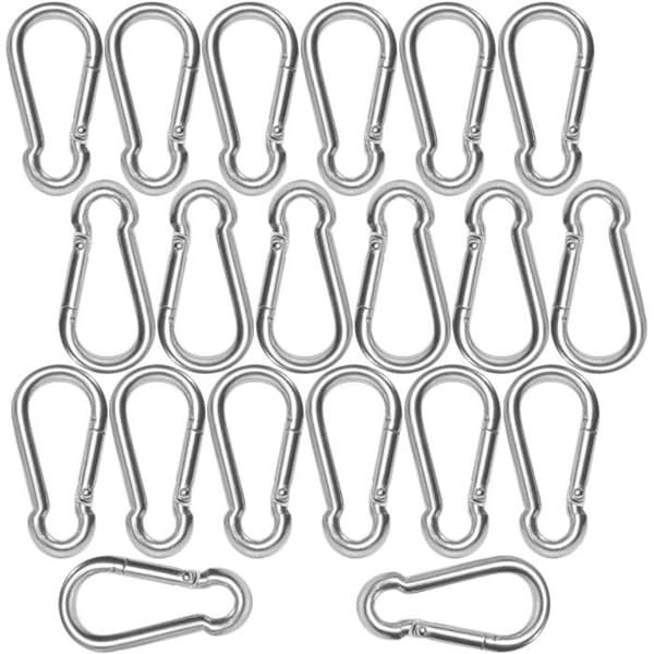 M5 Karabinhage - 304 Rustfrit Stål - Pakke med 20 - 4,9 cm / 81 kg