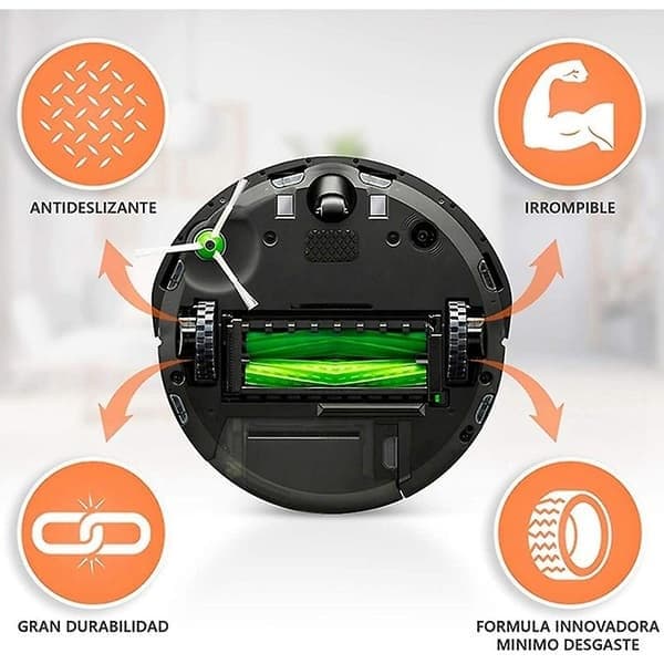 stk dæk kompatible med IROBOT ROOMBA Robot 500 600 700 800 I7 S9 Irobot DB Sort